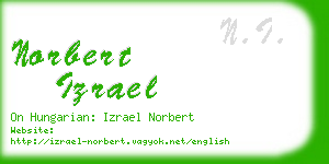 norbert izrael business card